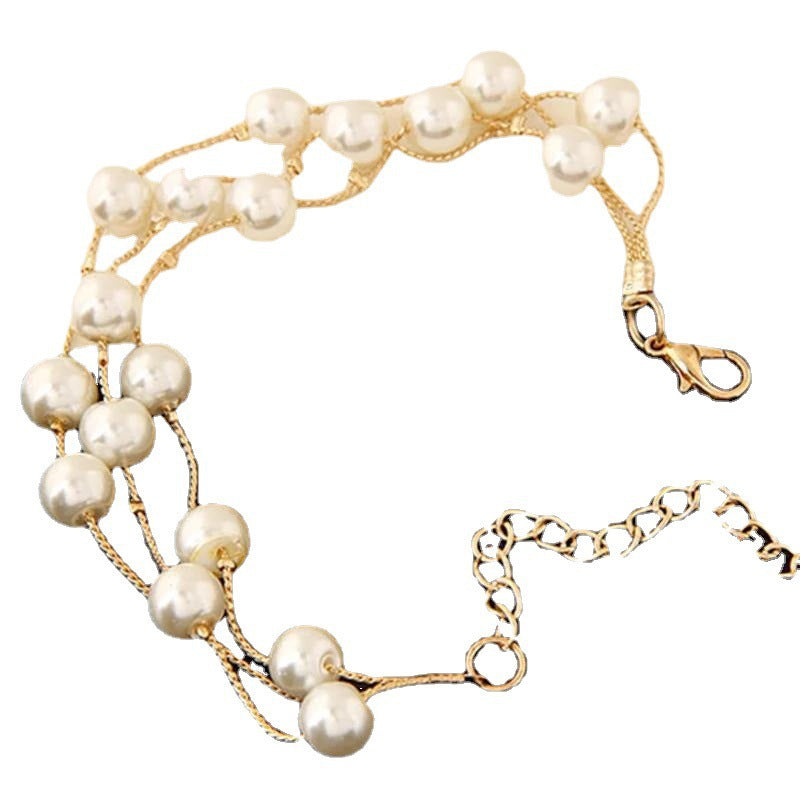 Versatile Imitation Pearl First Three-piece Decoration Jewelry Set