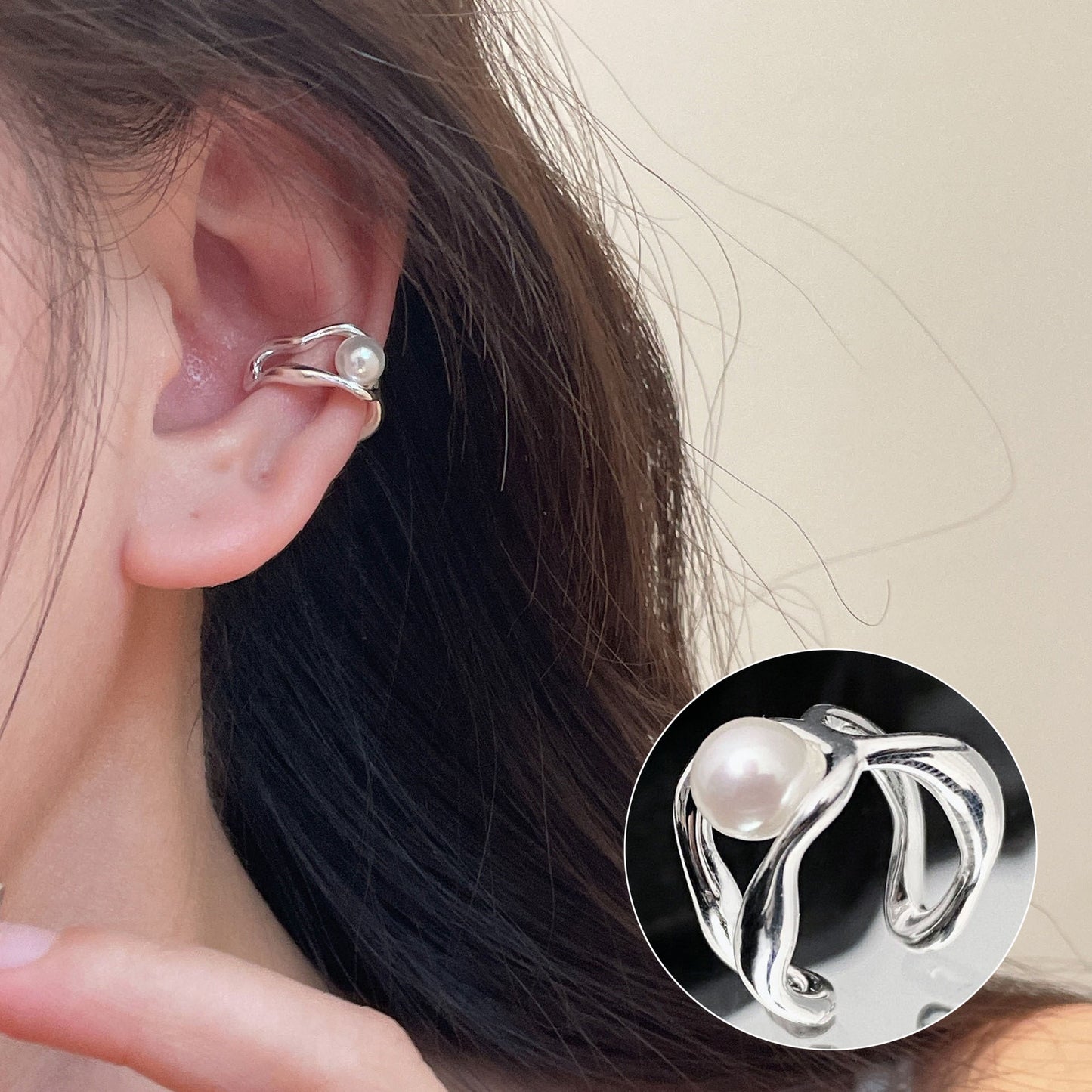 Women's Simple Lines Cross Bone Double Layer Small Sweet Rings