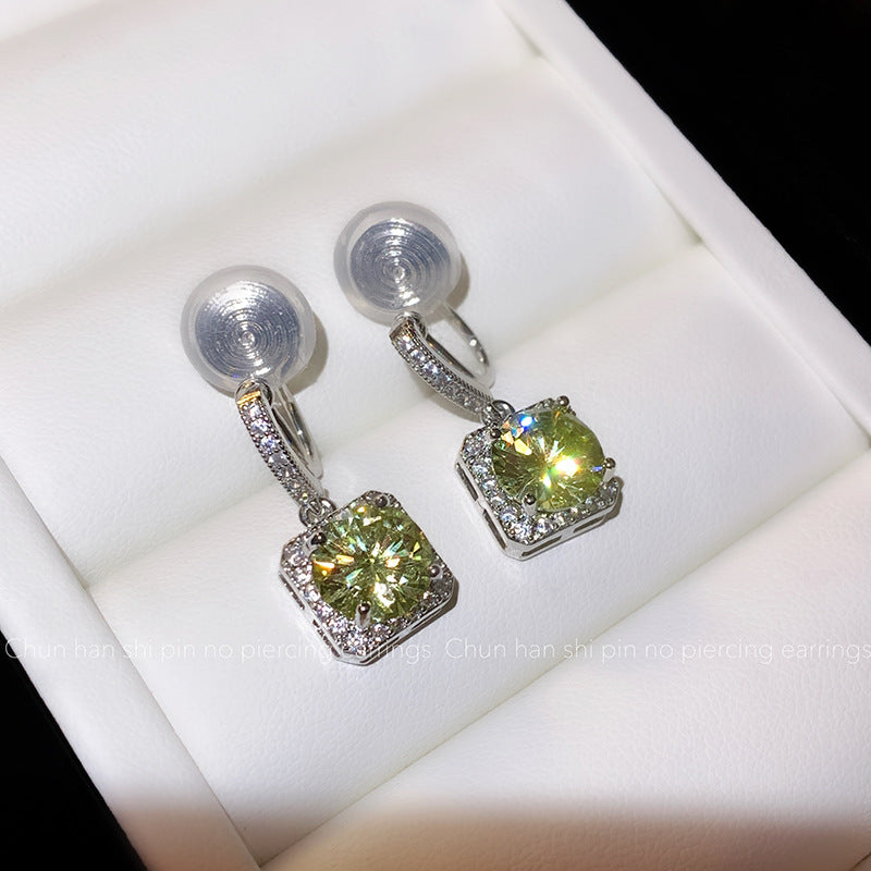 Korean Style Sugar Zircon Light Luxury High-grade Exquisite Versatile Dignified Ear Clip