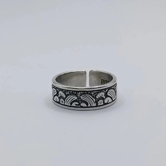 Men's Marcasite Sier Love Oath Niche Unique Retro Ring