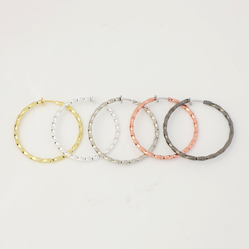 Versatile Glamorous Exaggerated Spring Twisted Big Ear Clip