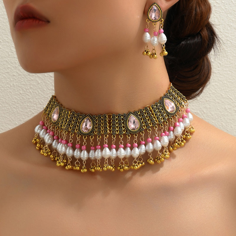 Indian Ethnic Style Vintage Gemstone Beads 2 Necklaces