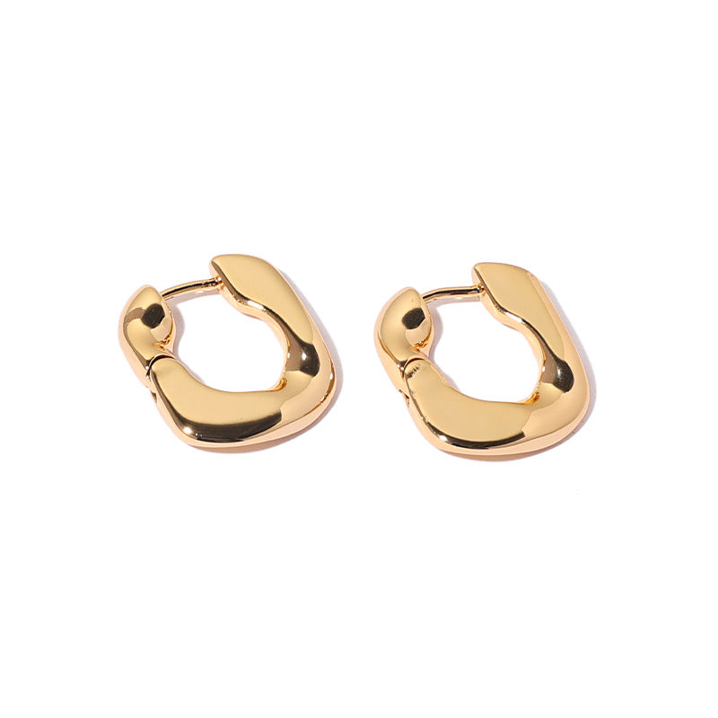 Women's Brass Gold Plated Basic Style Commute Minimalist Ear Buckle