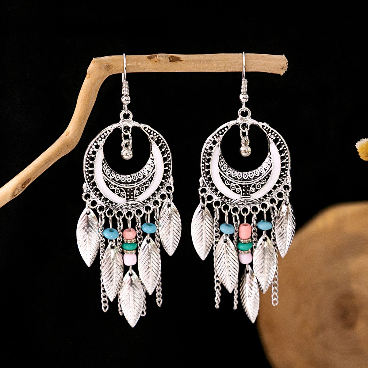 Tassel Turquoise Retro Minority Ethnic Style Earrings