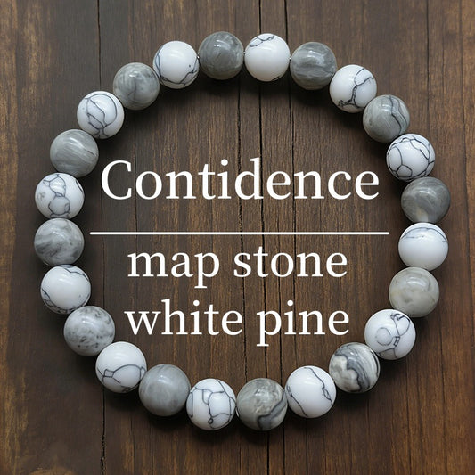 Xi White Turquoise Map Stone Advanced Bracelet