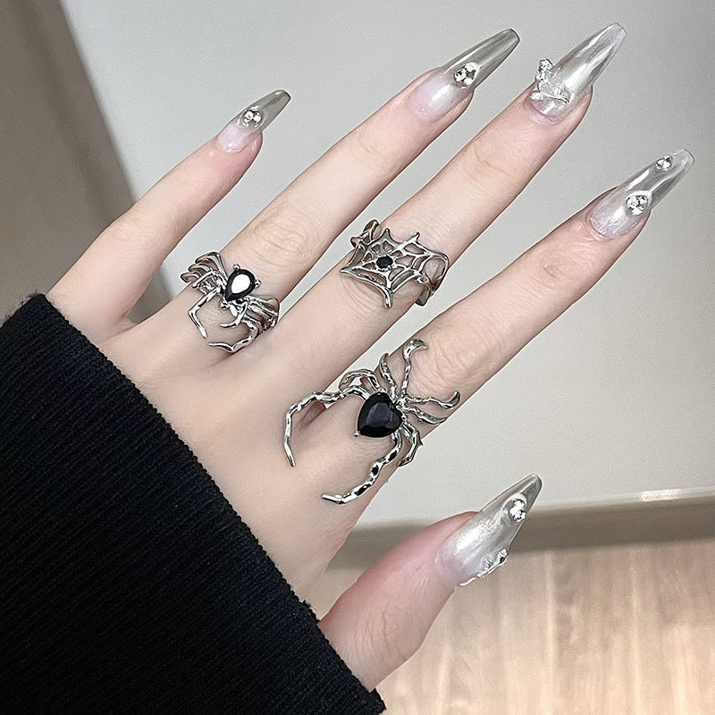 Light Luxury Cold Wind Spider Combination Rings