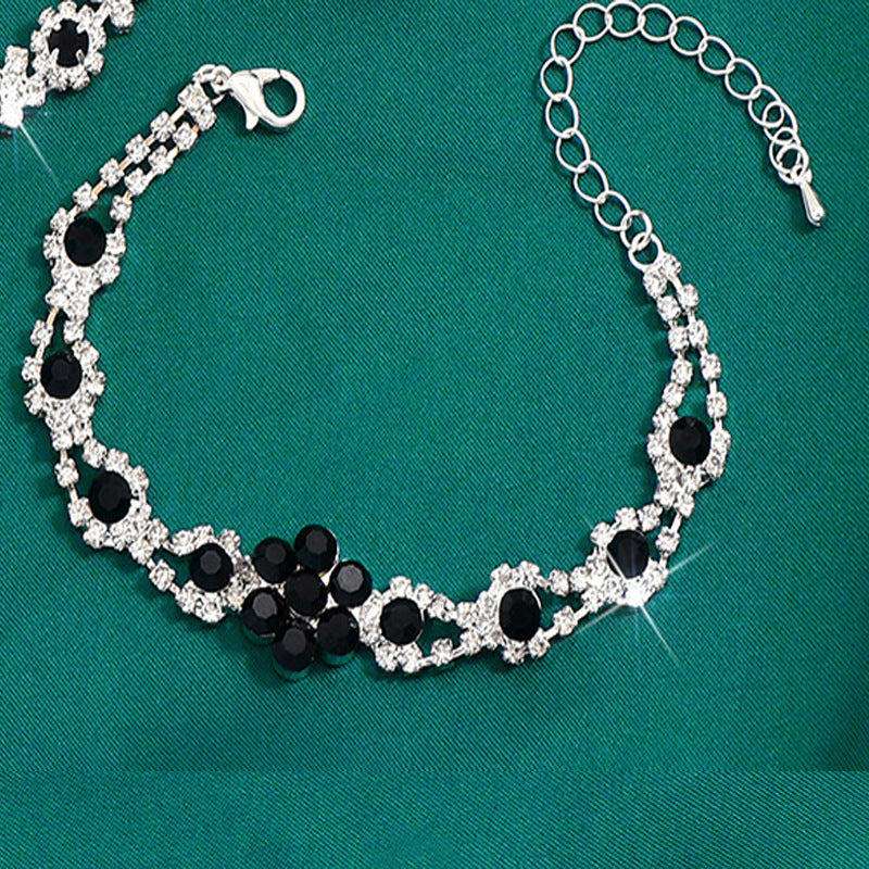 Women's Fashion High-grade Crystal Gem Water Drop Jewelry Set