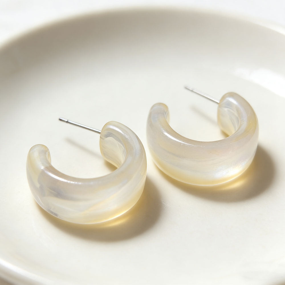 Dopamine Color Matching Trendy Female Resin Earrings