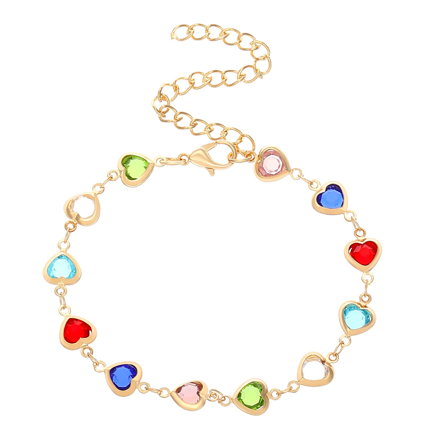 Loving Heart Zircon Graceful Personality Alloy Bracelets