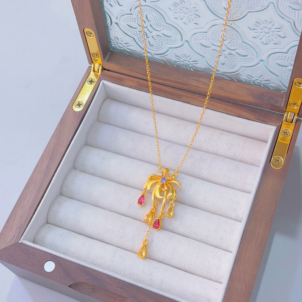 Ginkgo Leaf Variety Retro Affordable Luxury Fashion Design Necklace