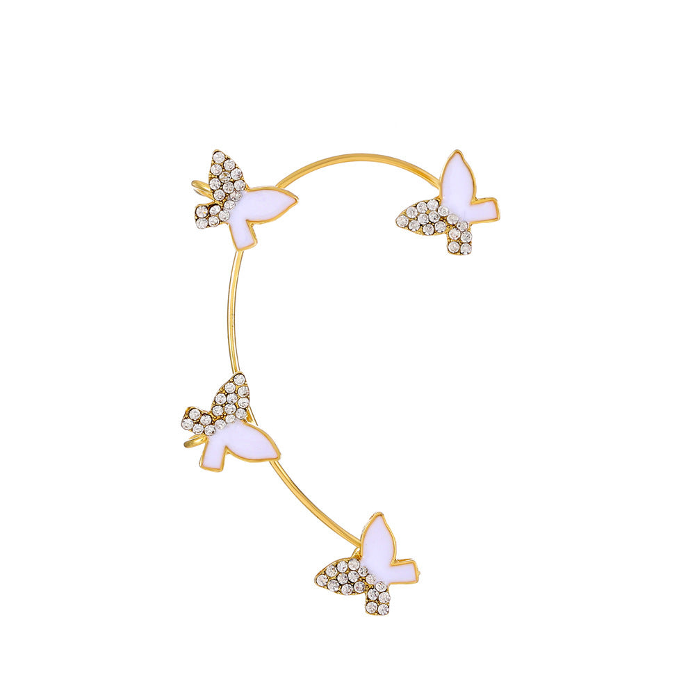 Women's Fairy Mori Style Diamond Butterfly Fashion Ear Clip