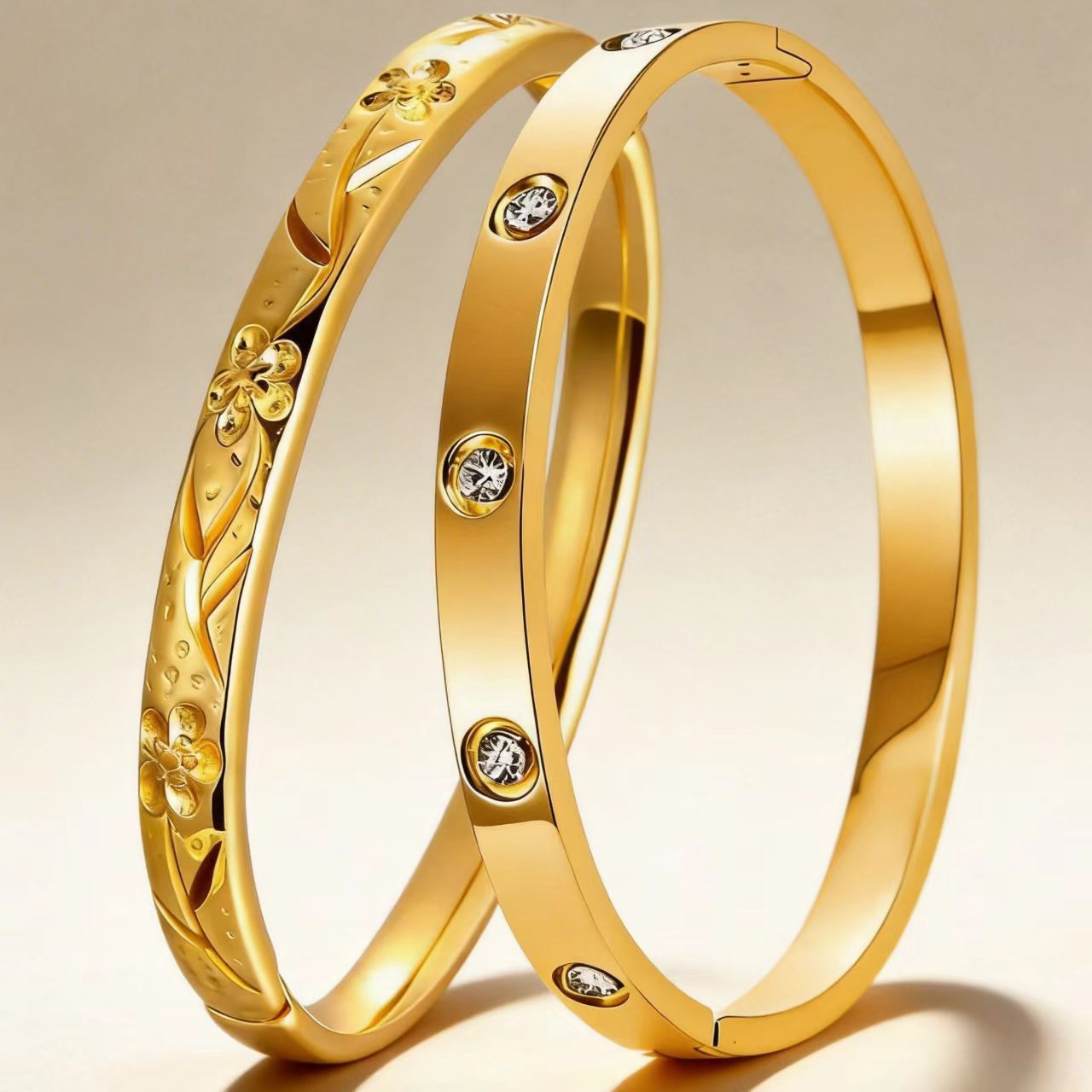 Cast Stainless Steel Light Luxury Stylish Simple Bracelets