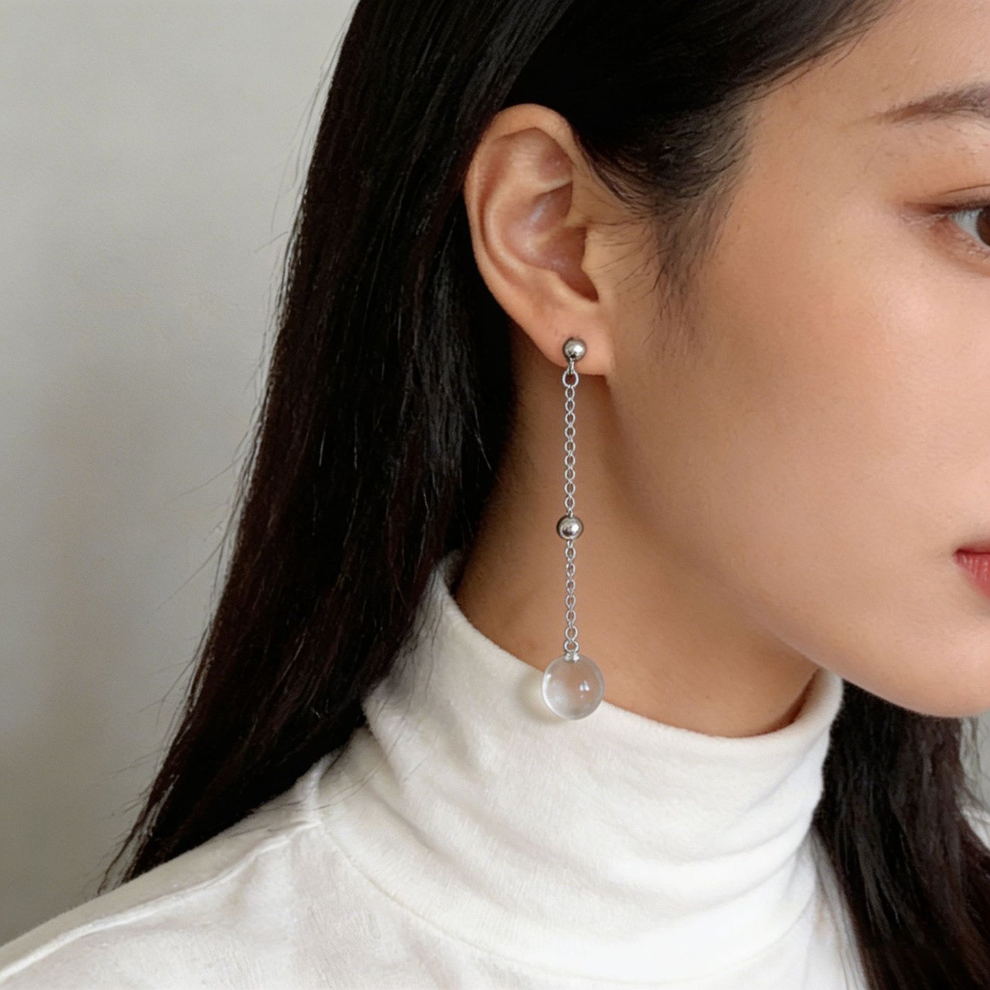 Ball Tassel Cold Clear Fashion Simple Without Pierced Rings