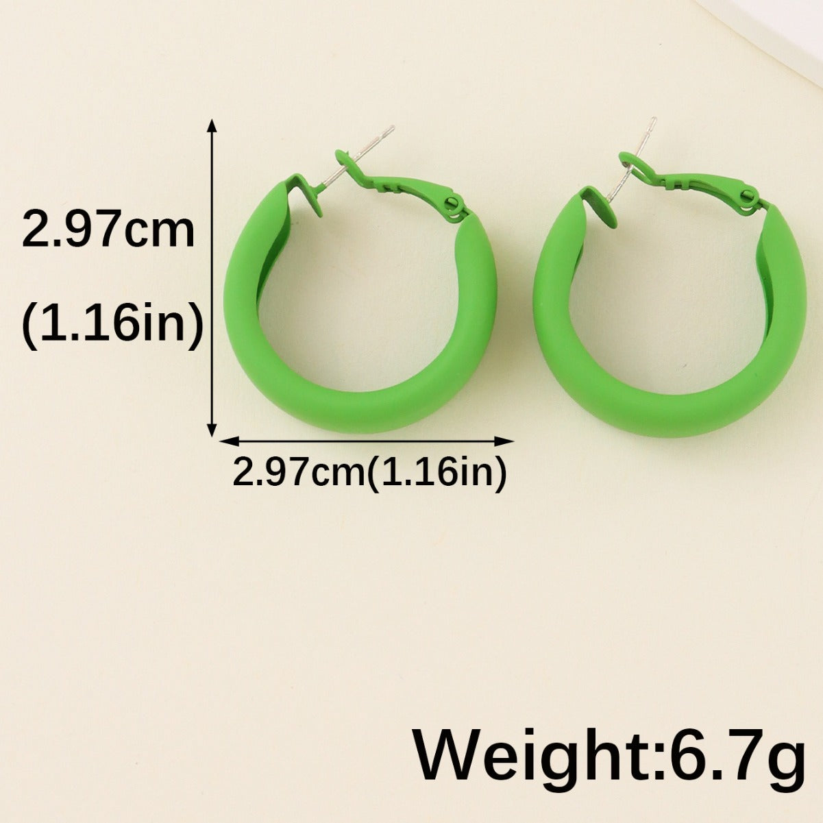 Color Circle Personality Shaped Trendy Cute Colorful Sweet Graceful Fashionable Stud Earrings
