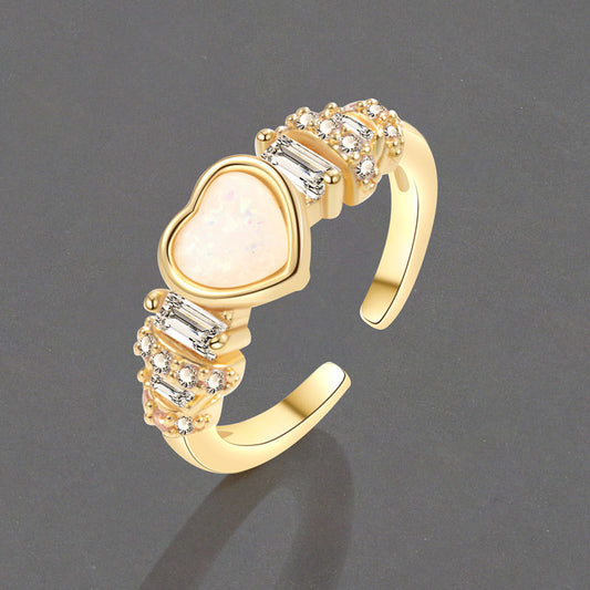 French Gentle Refined Zircon Full Diamond Rings