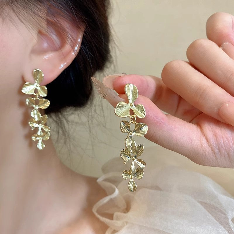 Women's Vacation Style Super Fairy Sweet Flower Seaside Colorful Little Wild Earrings