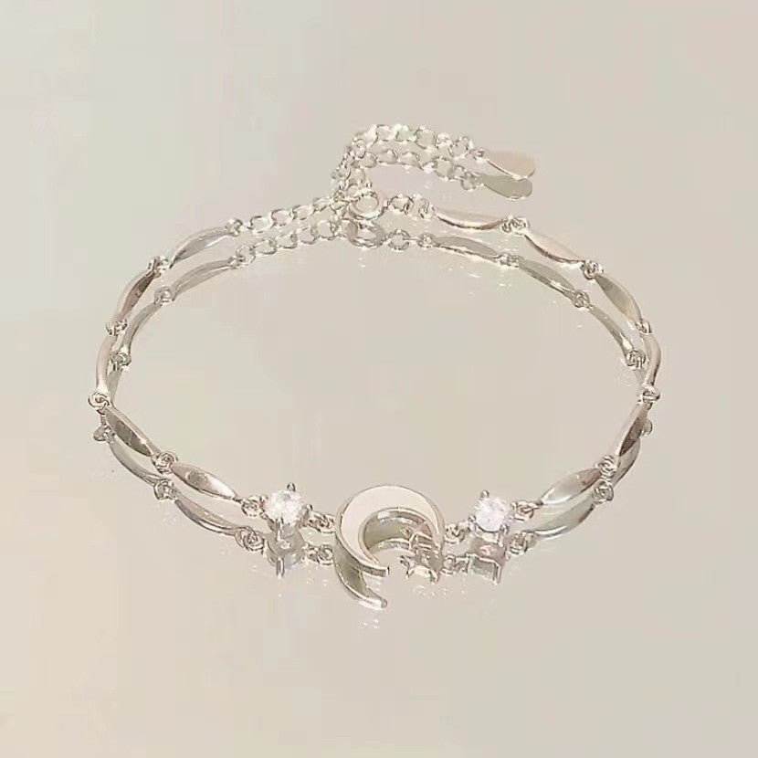Good-looking Zircon Flower Cartoon Female Special Interest Light Luxury Advanced Bracelet