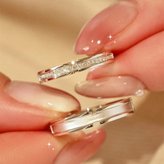 Women's & Men's Pair Design Light Luxury Gift For Confession Girlfriend Rings