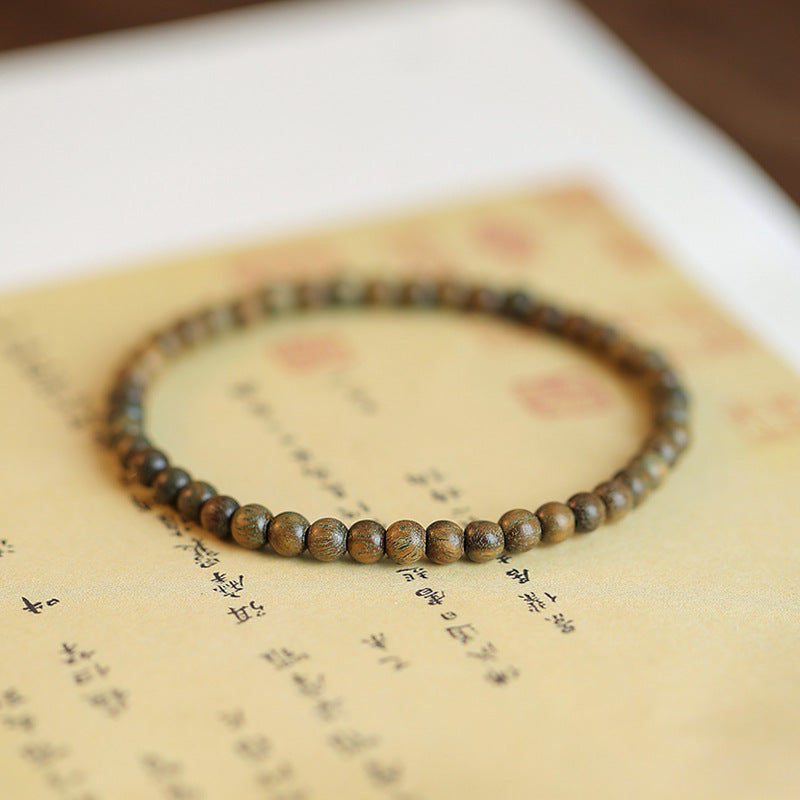 Simple Ebony Small Slim Female Retro Bracelets