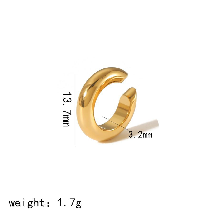 Diamond Shaped Stainless Steel Elegant Earless Titanium Clips Ear Clip