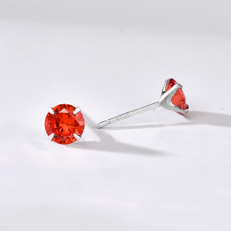 Fashion Zircon Twee Birthday Sier Sterling Earrings
