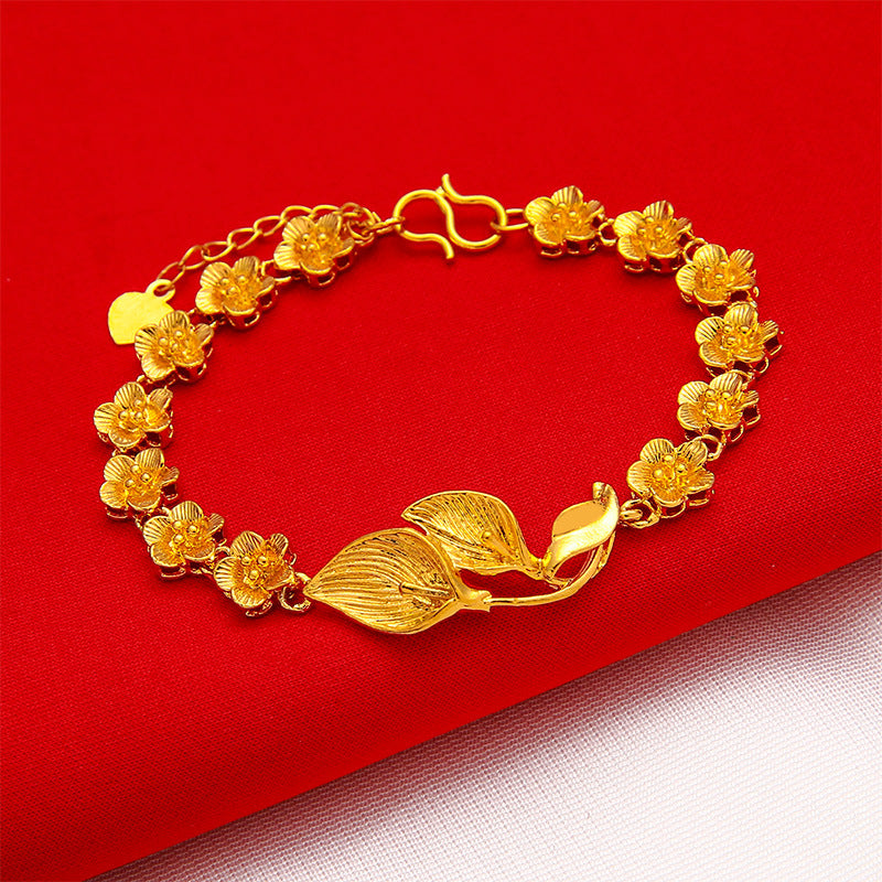 Bracelets de placement alluvionnaires en or rose, imitation amour Vietnam