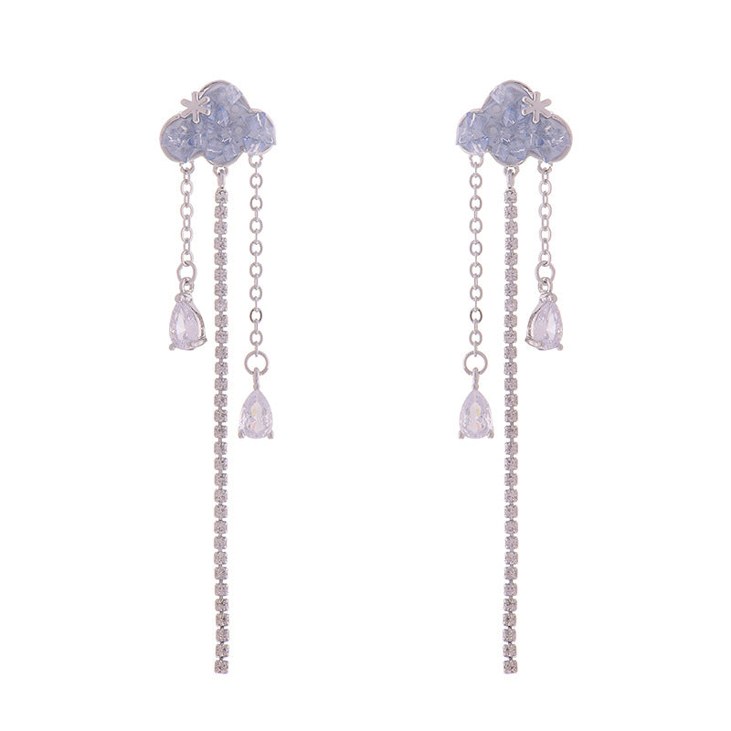 Cloud Tassel Light Luxury Minority Design Earrings