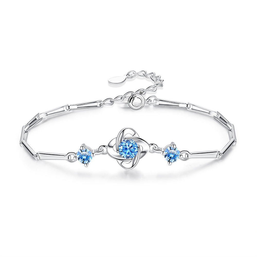 Grass Leaf Crystal Female Design Girlfriends Bracelets