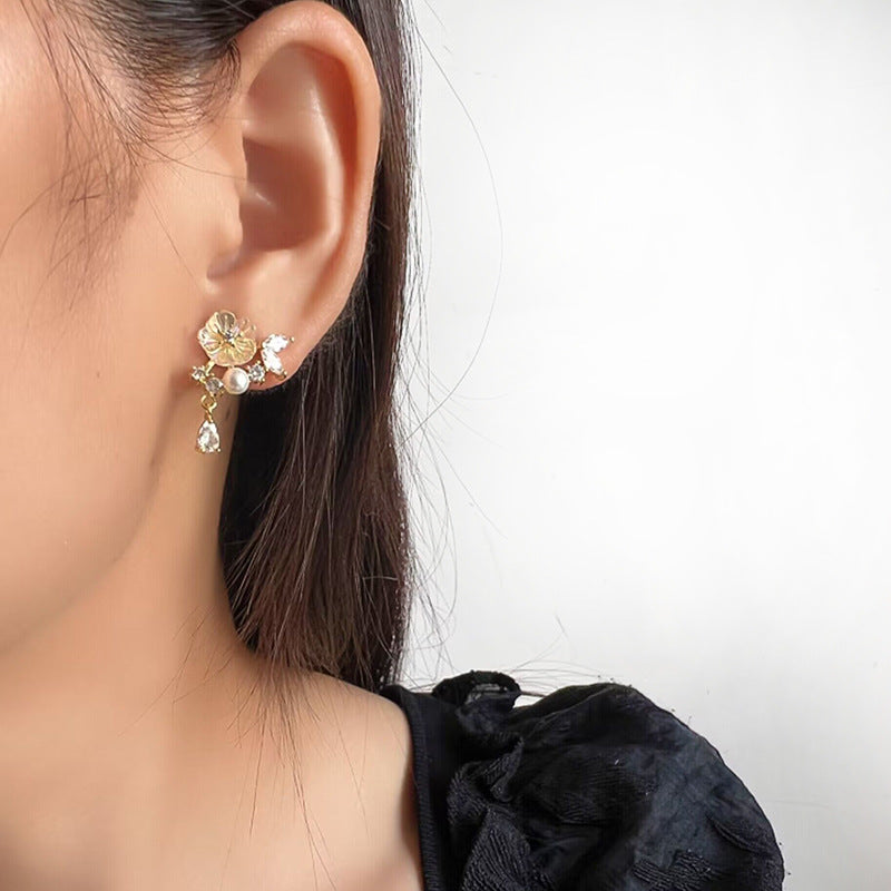 Flower French Summer One-piece Mosquito Coil Ear Clip