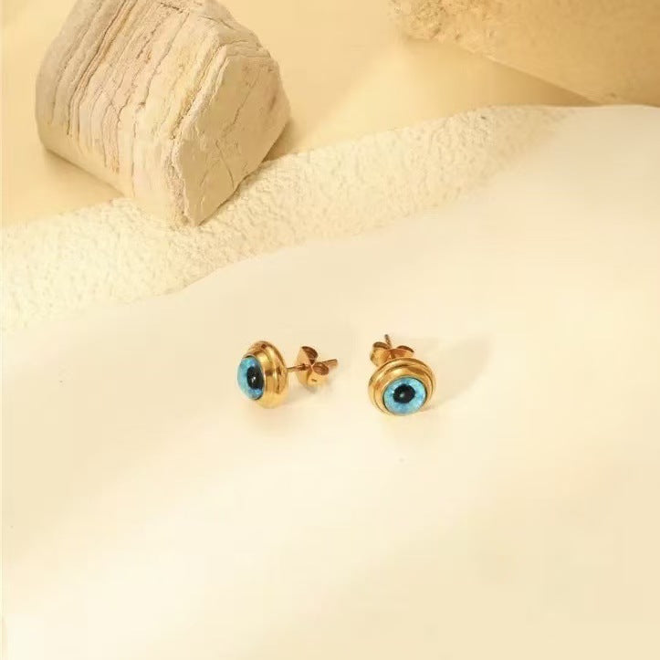 Women's Niche High Sense Angel Eyes Stud Earrings