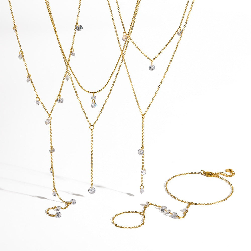 High-grade Stainless Steel Commute Style Y-shaped Necklace