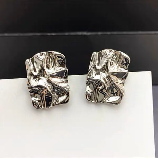 Women's Design Sense Geometric Square Ear High Earrings