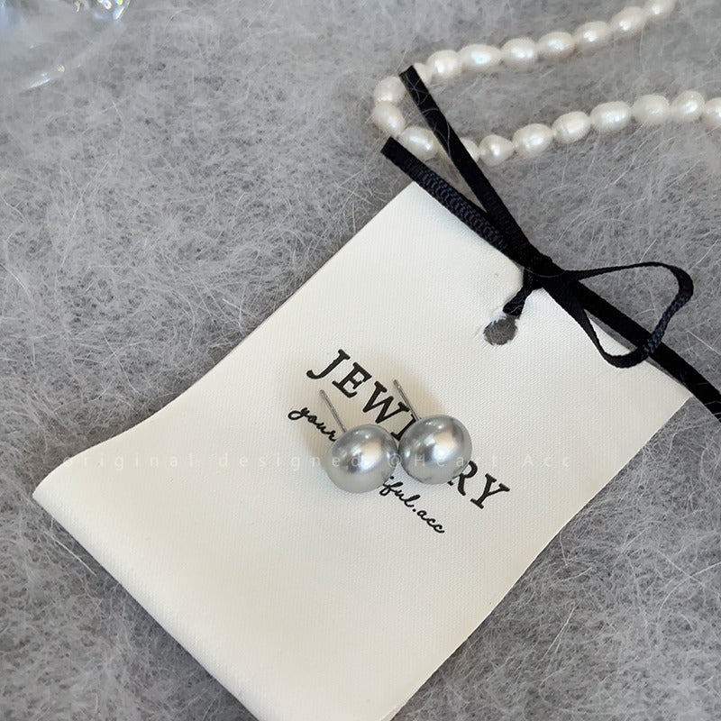 Women's Gray Pearl Light Luxury High-grade Elegant Wild Rings