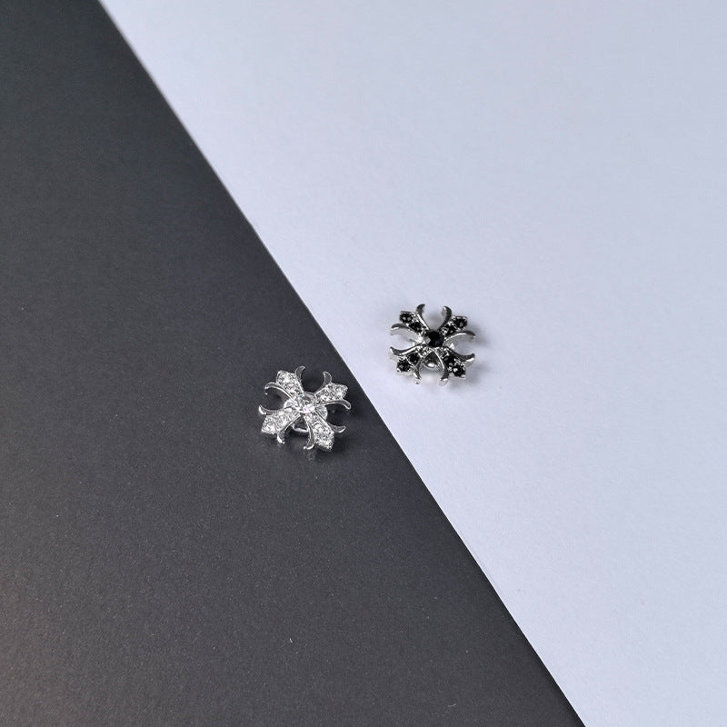 Women's & Men's Cross Flower-de-luce Light Luxury Fashion Simple Stud Earrings