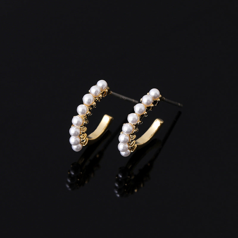 Simple Compact Pearl One-piece Mosquito Coil Ear Clip