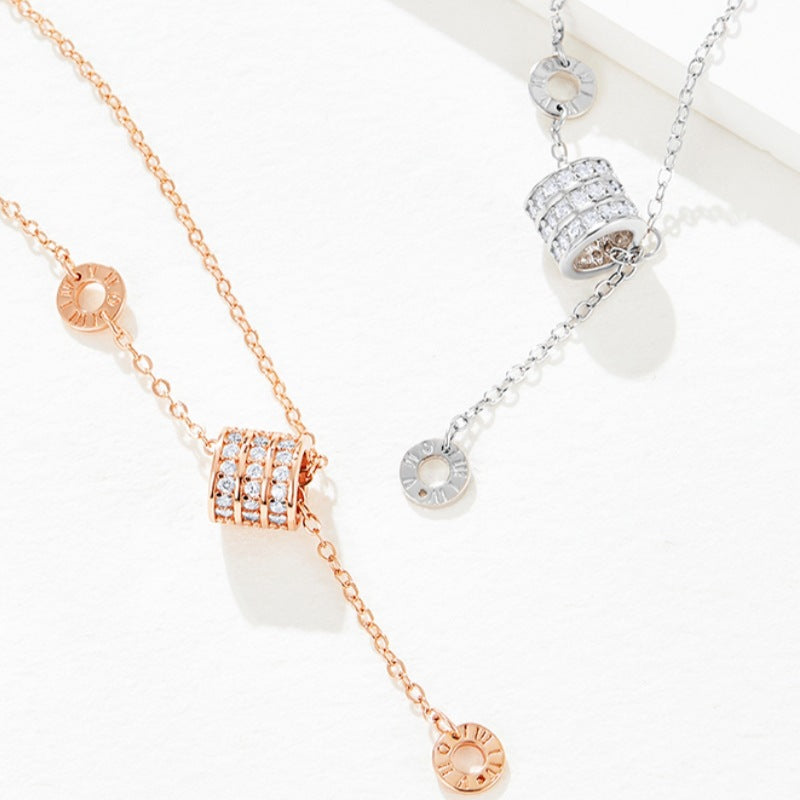 Source Small Waist Tassel Full Diamond Sterling Necklace