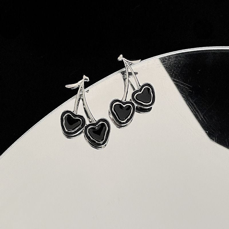 Women's Drop Oil Love Cherry Korean Fashionable Earrings