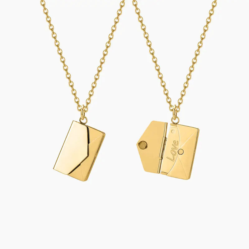 Colorfast Couple Book Personalized Love Open Close Sweater Necklaces