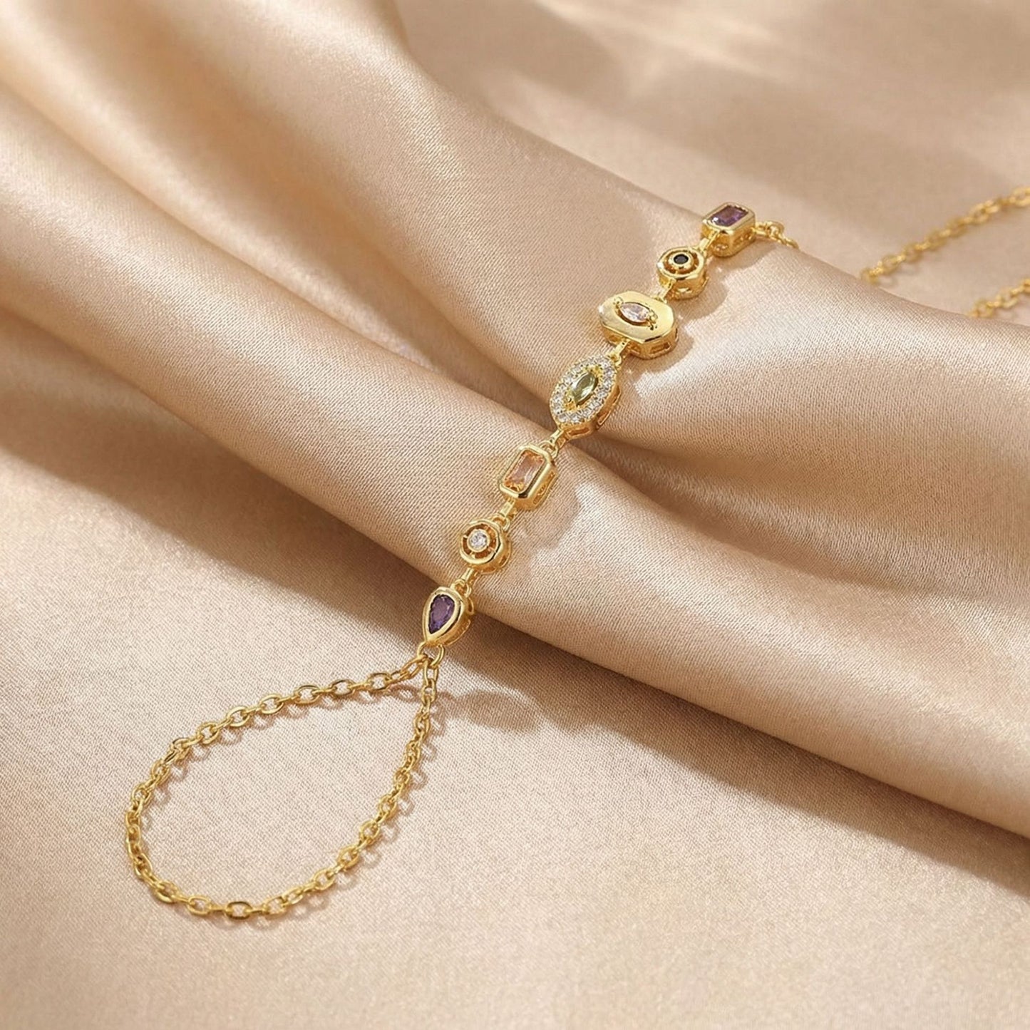 Women's Light Luxury Copper Chain Finger Graceful Personality High-grade Bracelet