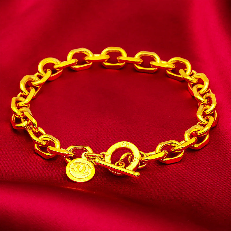 Women's Wide-brimmed Vietnam Placer Gold Jewelry Ornament Bracelets