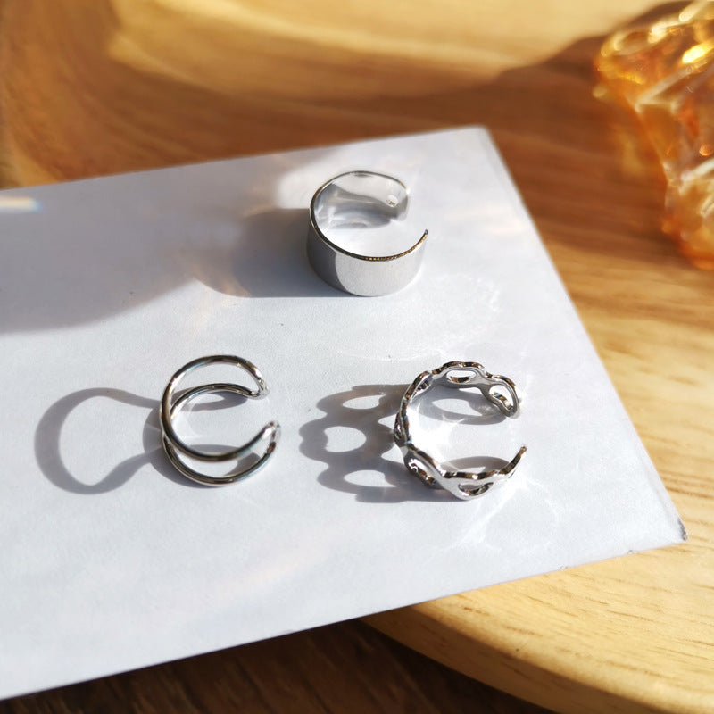 Simple Hollow Dignified Clips Without Pierced Ear Clip