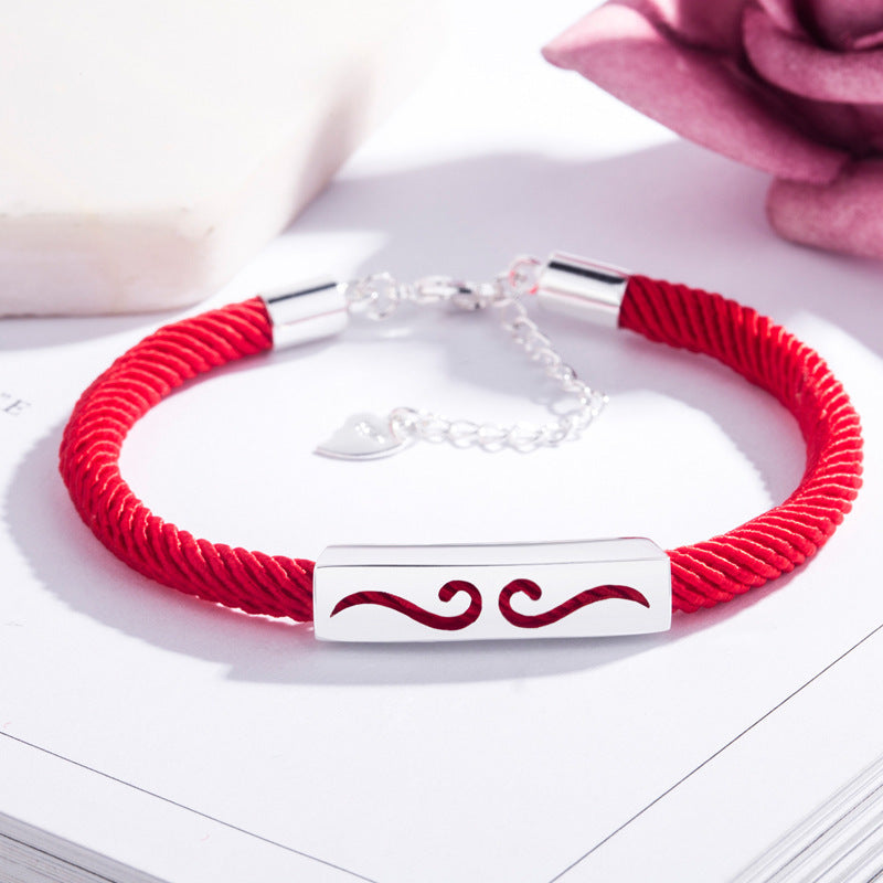 Kreatives Design Hoop Woven Couple Female Für Freundinnen Armbänder