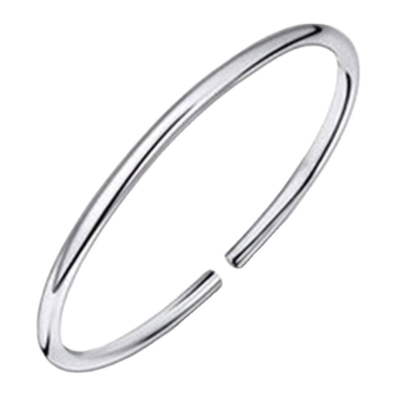 Women's & Men's Female Glossy Fashion Sier-plated Solid For Bracelet