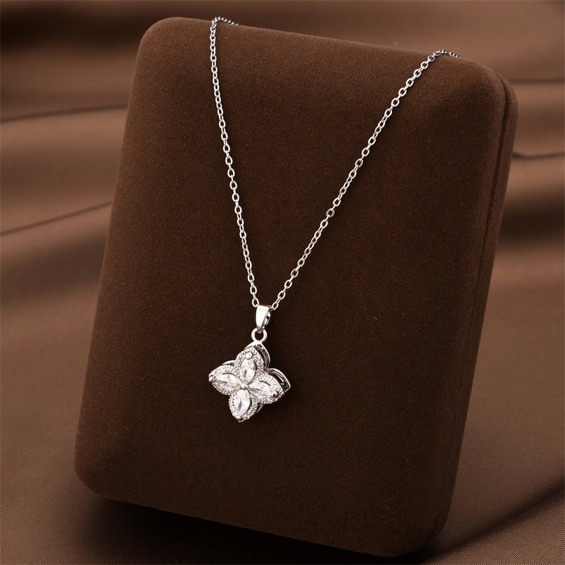Steel Female Light Luxury Minority Sweater Necklace