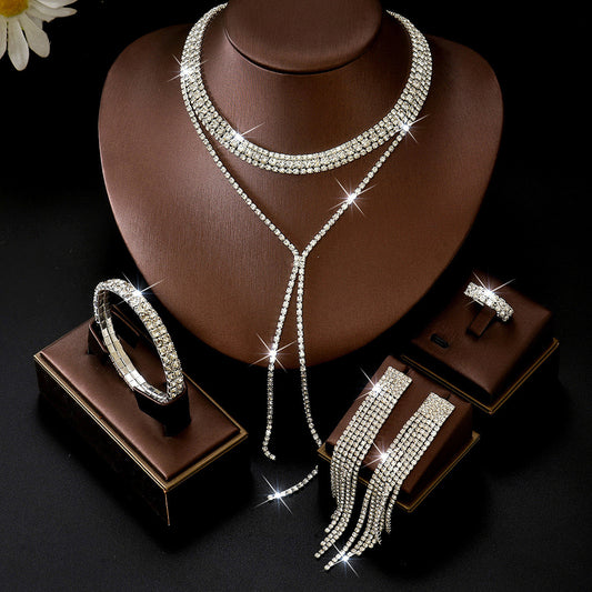 Long Fringe Wedding Banquet Minimalist Design Jewelry Set
