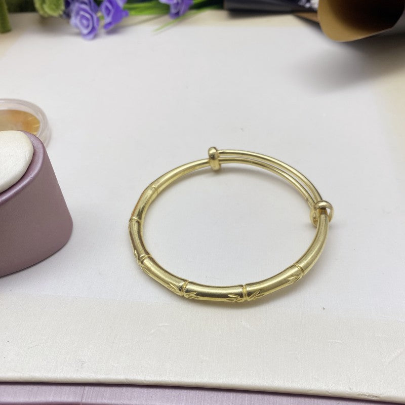 Pure Brass Bamboo Female Tide Step High Bracelets