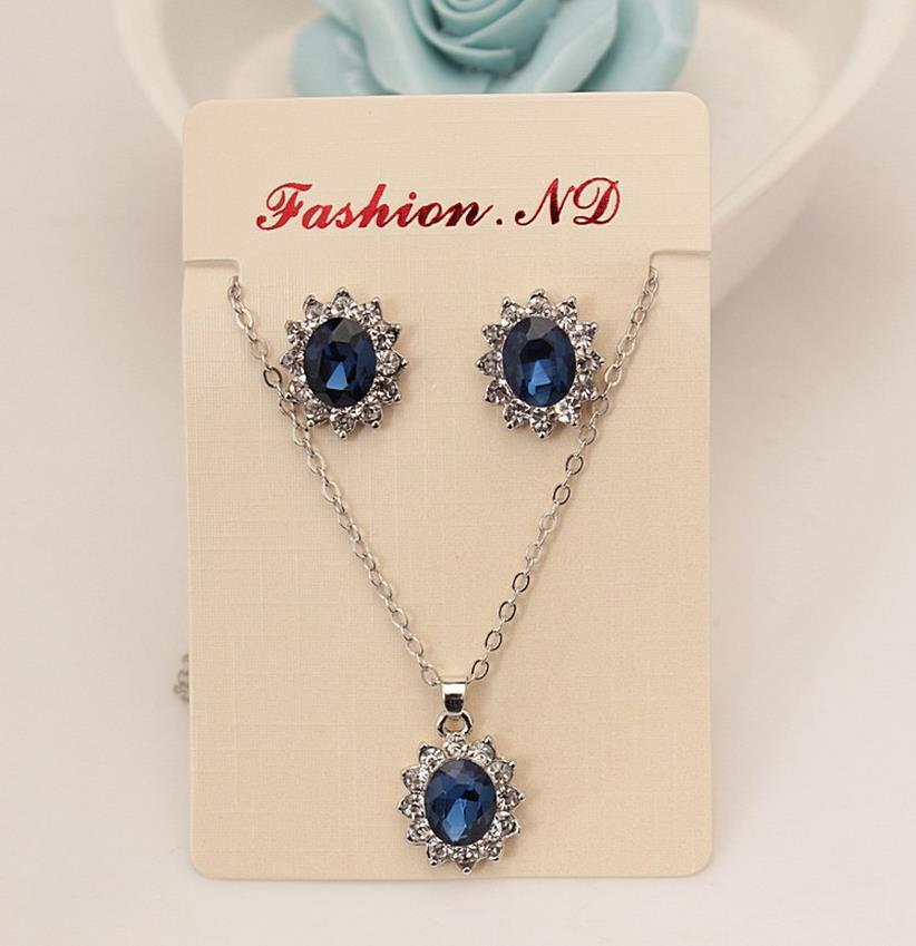 Fashion Suit Best-selling Sapphire Ear Gold Jewelry Set