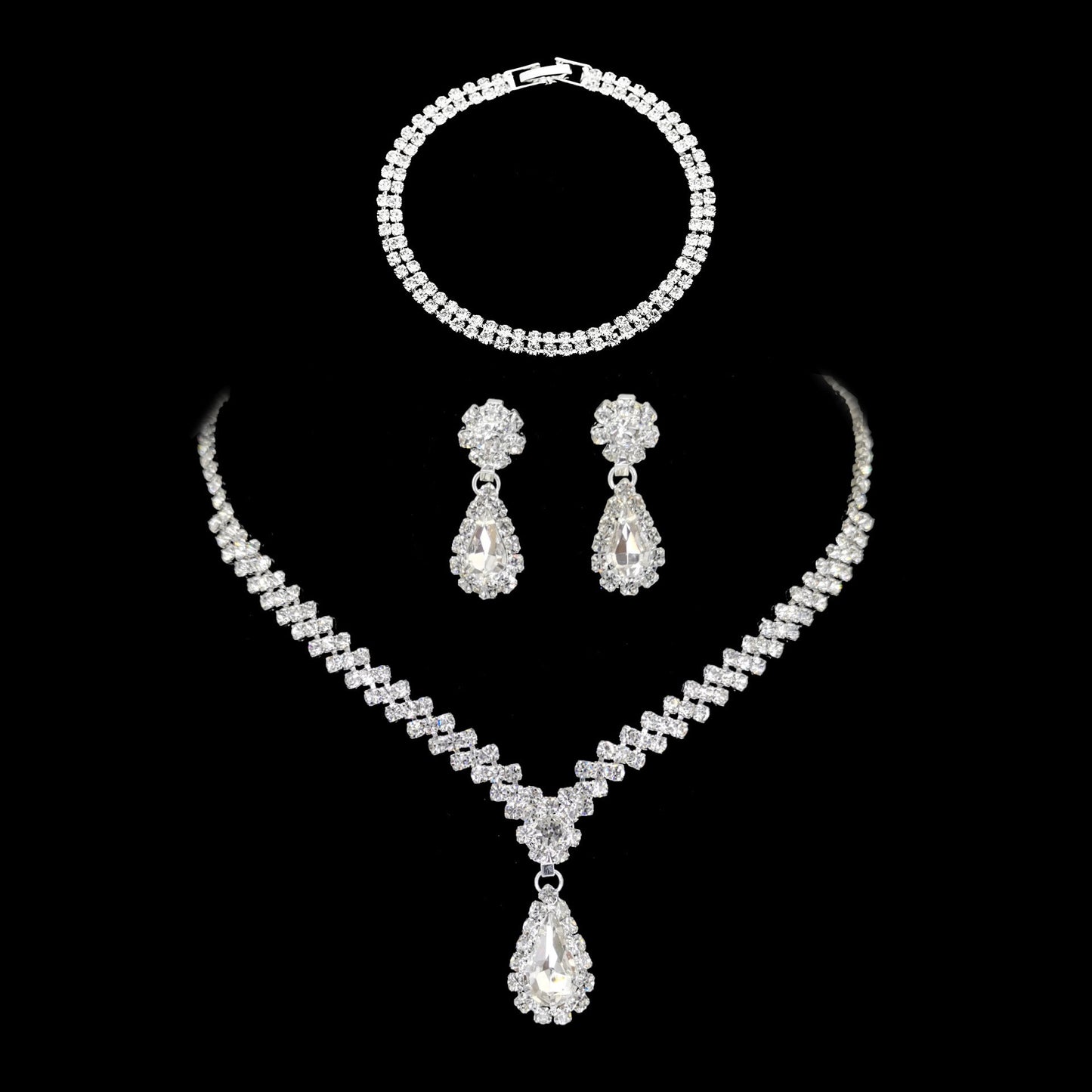 Temperament Wild Red Grandmother Lu Three-piece Jewelry Set