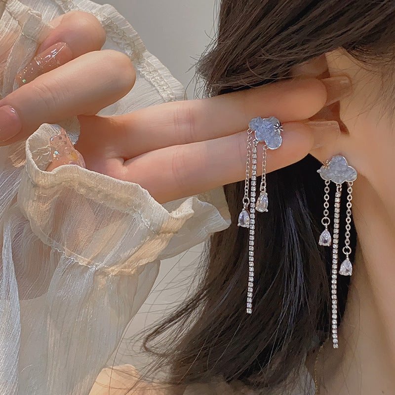 Cloud Tassel Light Luxury Minority Design Earrings