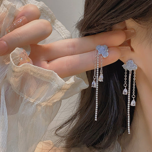 Cloud Tassel Light Luxury Minority Design Earrings